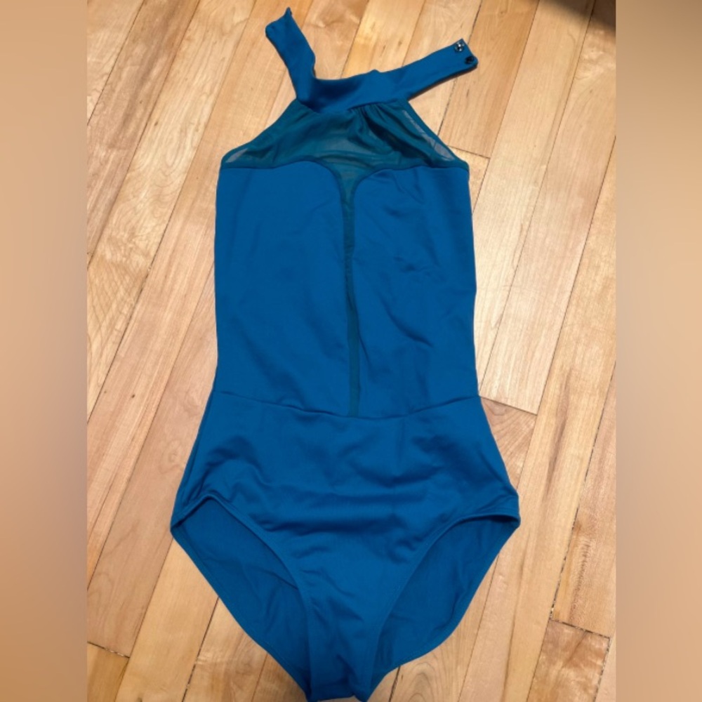 K.H. Martin Teal Halter Leotard